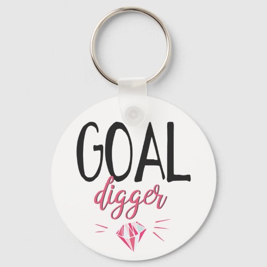 Goal Digger, Motivated Girl Sleutelhanger (Voorkant)