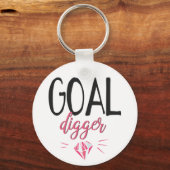 Goal Digger, Motivated Girl Sleutelhanger (Voorkant)