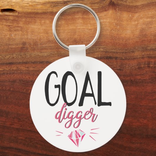 Goal Digger, Motivated Girl Sleutelhanger (Voorkant)