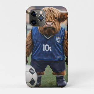 Goal-Getter: Een Highland Koe gekleed voor voetbal Case-Mate iPhone Case
