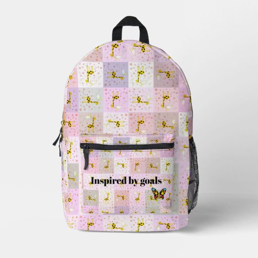 Goal Getter Geïnspireerd door Doelen Print Cut Sew Bedrukte Rugzak (Voorkant)