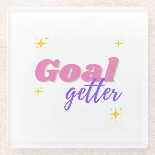 Goal Getter Glazen Onderzetter (Voorkant)