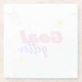 Goal Getter Glazen Onderzetter (Achterkant)