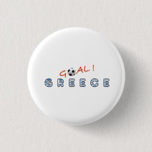 GOAL Griekenland Ronde Button 3,2 Cm (Voorkant)