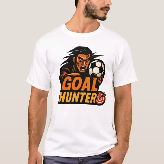 Goal Hunter Fierce Football Design T-shirt (Voorkant)