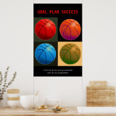 Goal Plan Succes Basketball Sport Pop Art Poster (Keuken)