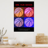 Goal Plan Succes Basketball Sport Poster (Keuken)