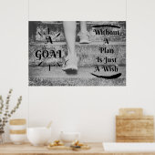 "Goal" Positief Poster voor wandkunst (Keuken)