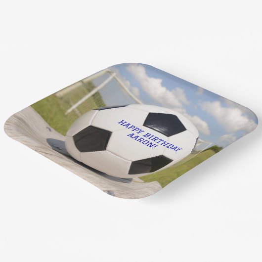 Goal Post Zwart-wit Voetbal papier Bord (Gebogen)