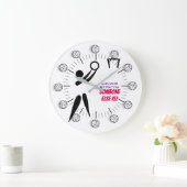 Goal Shooter Clipart Motivatie Quote Netball Grote Klok (Huis)