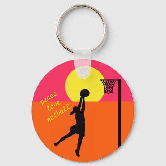 Goal Shooter Design Netball Quote Theme Sleutelhanger (Voorkant)