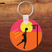 Goal Shooter Design Netball Quote Theme Sleutelhanger (Voorkant)