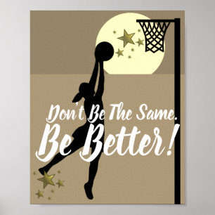 Goal Shooter Motivatie Netball Quote Poster