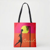 Goal Shooter Netball Coach Canvas tas (Voorkant)