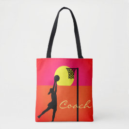 Goal Shooter Netball Coach Canvas tas