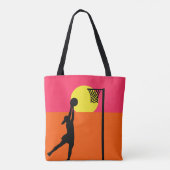 Goal Shooter Netball Coach Canvas tas (Achterkant)