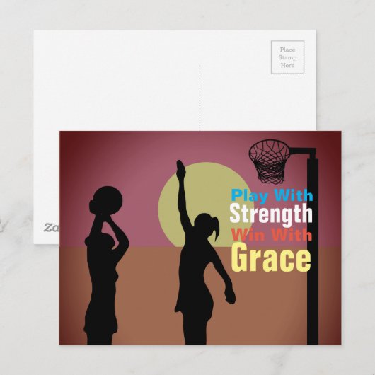 Goal Shooter Theme Netball Quote Briefkaart (Voorkant / Achterkant)