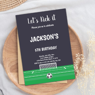 Goal Soccer Birthday Invitations Kaart