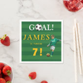 Goal! Soccer Birthday Napkins for Kids – Age 7 Servet (Insitu)