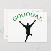 Goal - Soccer Design zegt "Gooooal" Briefkaart (Voorkant / Achterkant)