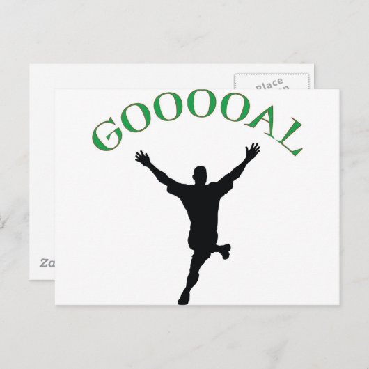 Goal - Soccer Design zegt "Gooooal" Briefkaart (Voorkant / Achterkant)