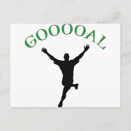 Goal - Soccer Design zegt "Gooooal" Briefkaart (Voorkant)
