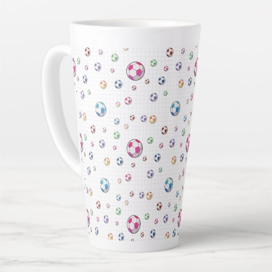 Goal Soccer Pattern Latte Mok (Linkerhoek)