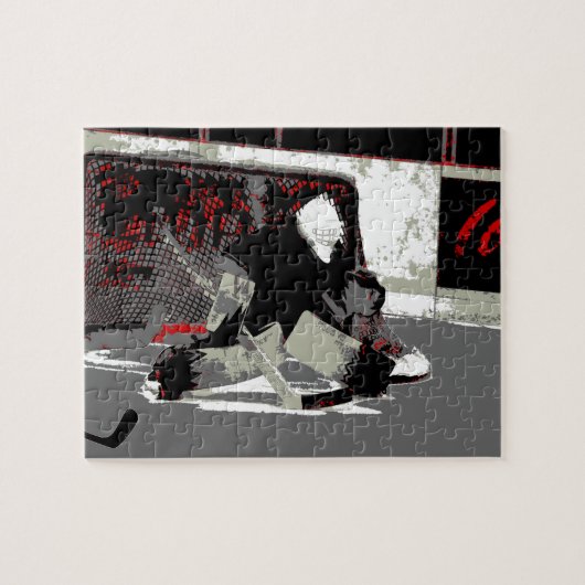 Goal Stopper - Ice Hockey Goalie Legpuzzel (Horizontaal)
