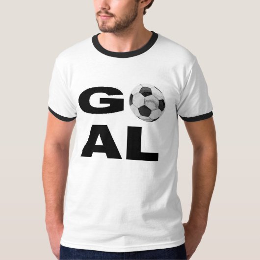 GOAL - T-shirt met voetbal (Voorkant)
