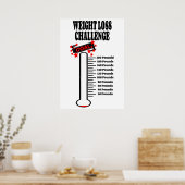 Goal Thermometer 200 pond Gewichtsverlies Goal Poster (Keuken)
