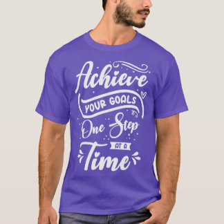 Goal Typography Life citeert positieve boodschap T-shirt