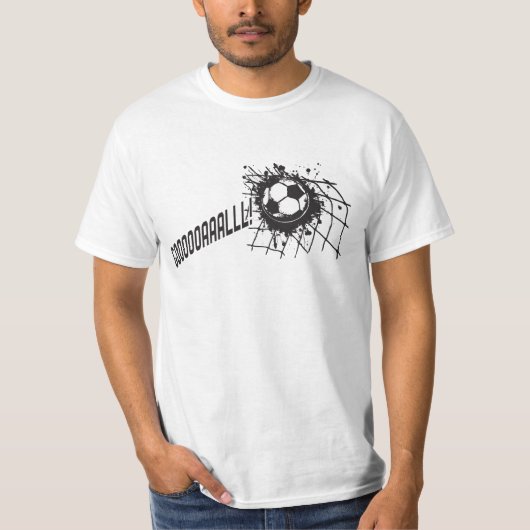 GOAL! voetbal football mono scoren bal T-shirt (Voorkant)