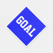 GOAL White Athletic Text On Bright Royal Blue Servet (Hoek)