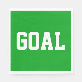 GOAL White Athletic Text On Sporty Bright Green Servet