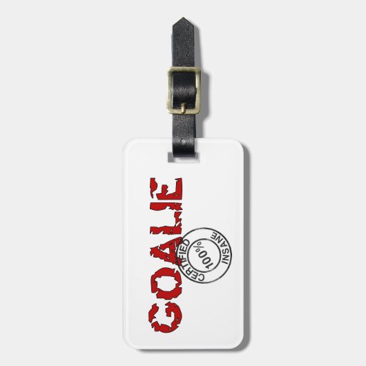 Goalie Bagagelabel (Voorkant verticaal)