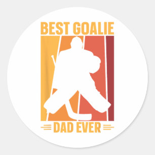 Goalie Dad Ice Hockey Ice Hockey Player Hockey Coa Ronde Sticker