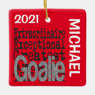 Goalie Extraordinaire CUSTOM Keramisch Ornament