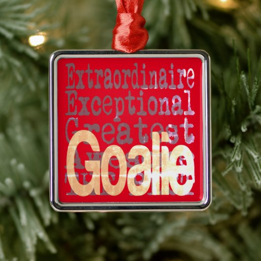 Goalie Extraordinaire Metalen Ornament (Boom)