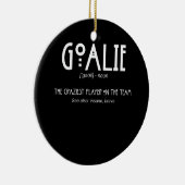 Goalie Gear Goalkeeper Definition Soccer Hockey Keramisch Ornament (Rechts)