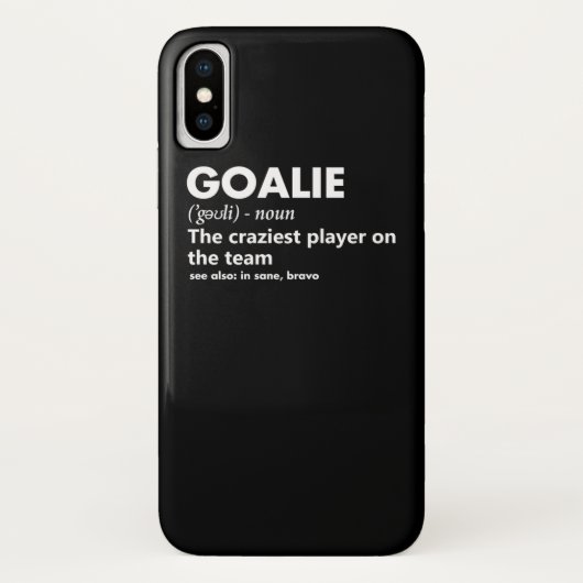 Goalie Goalkeeper Definition Soccer Hockey Case-Mate iPhone Case (Achterkant)