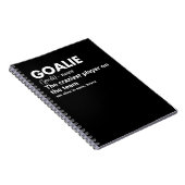 Goalie Goalkeeper Definition Soccer Hockey Notitieboek (Rechterzijde)