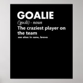 Goalie Goalkeeper Definition Soccer Hockey Poster (Voorkant)