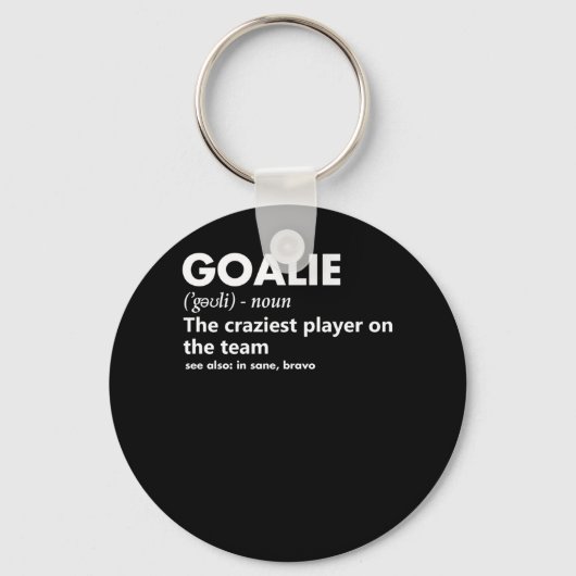 Goalie Goalkeeper Definition Soccer Hockey Sleutelhanger (Voorkant)