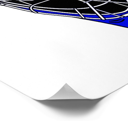Goalie Helmet Blue Poster (Hoek)