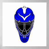 Goalie Helmet Blue Poster (Voorkant)