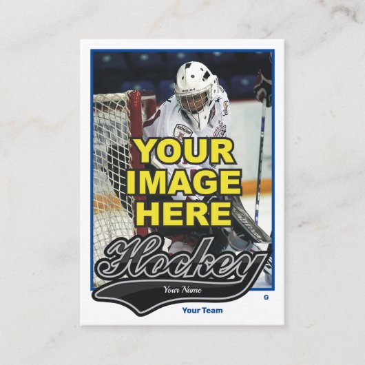 Goalie Hockey Card Visitekaartje (Voorkant)