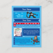 Goalie Hockey Card Visitekaartje (Achterkant)