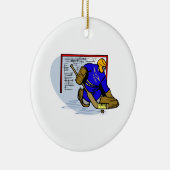 Goalie Hockey Keramisch Ornament (Rechts)