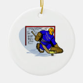 Goalie Hockey Keramisch Ornament (Voorkant)