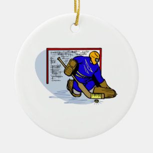 Goalie Hockey Keramisch Ornament